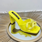 TACÒN - DEMETRIA - 7.5 - CUERO AMARILLO - CALZADO CACHATINA