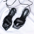 TACÓN - ELEANOR - 7.5 - CUERO NEGRO - CALZADO CACHATINA