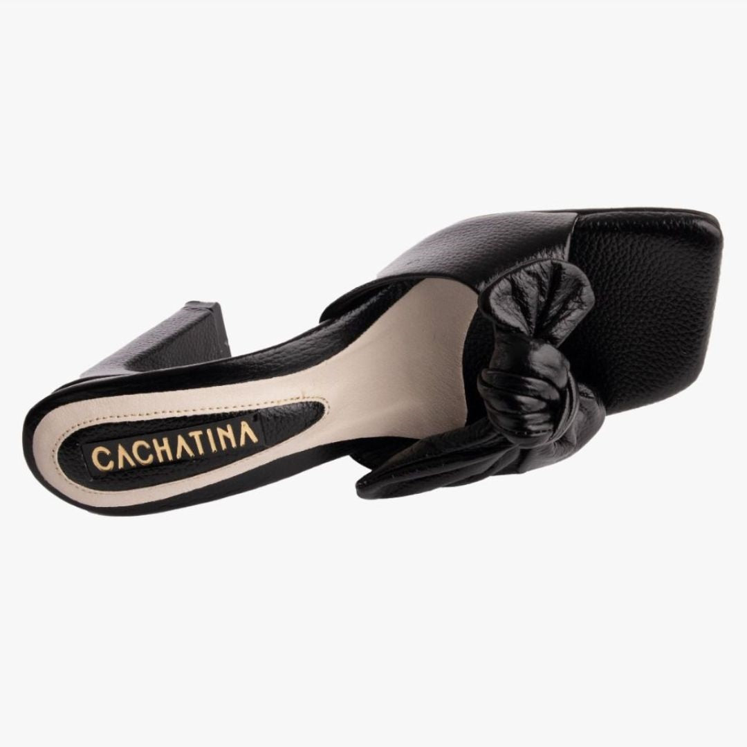 TACÒN - EREN - 7.5 - CUERO NEGRO - CALZADO CACHATINA