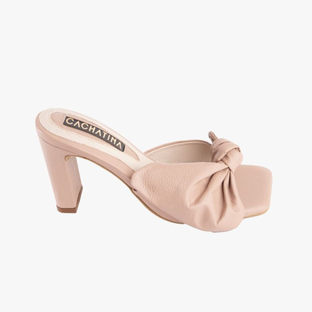 TACÒN - EREN - 7.5 - CUERO BEIGE - CALZADO CACHATINA