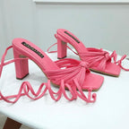 TACÓN - EVELYN - 7.5 - CUERO ROSA FRESA - CALZADO CACHATINA