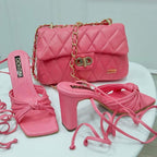 TACÓN - EVELYN - 7.5 - CUERO ROSA FRESA - CALZADO CACHATINA