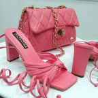 TACÓN - EVELYN - 7.5 - CUERO ROSA FRESA - CALZADO CACHATINA