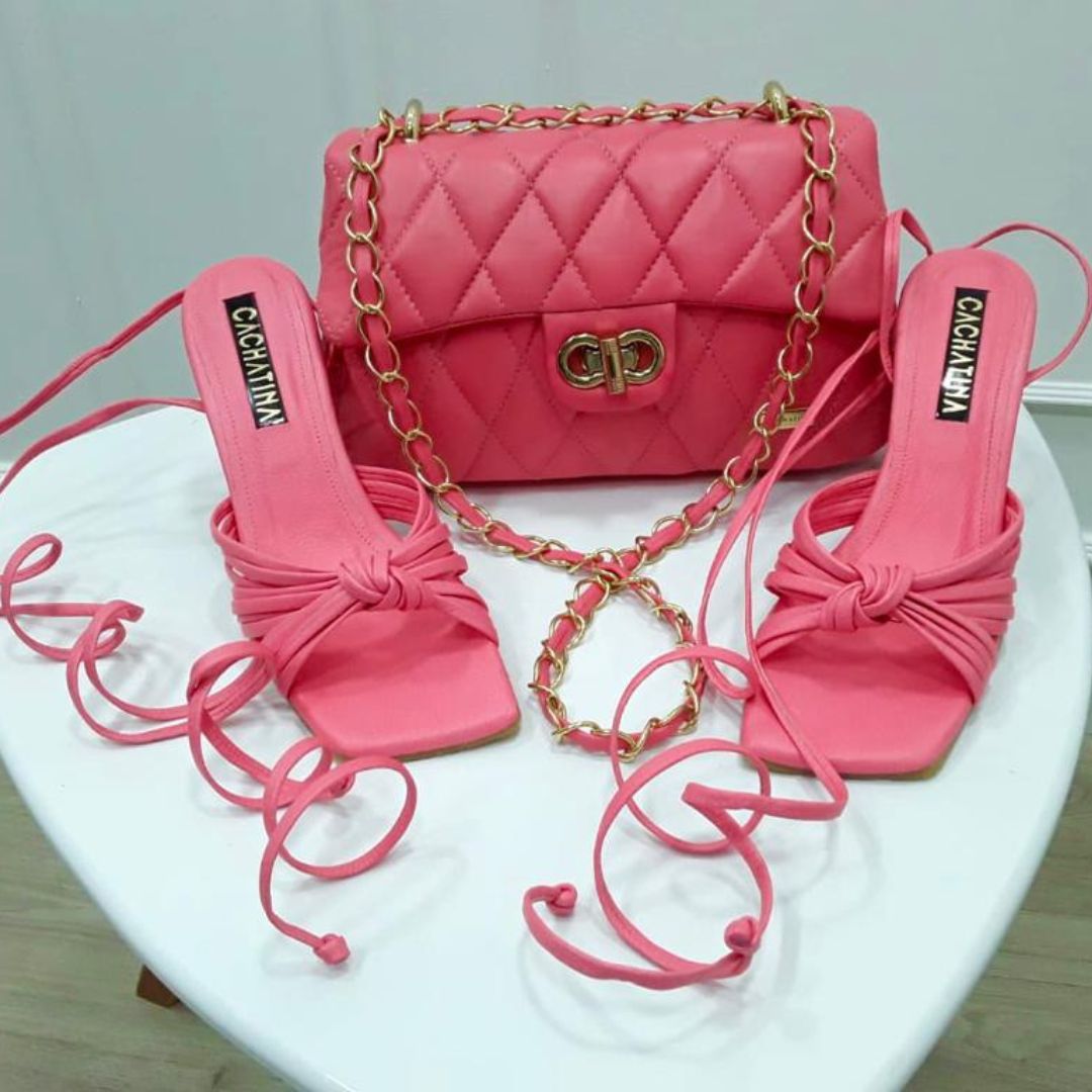 TACÓN - EVELYN - 7.5 - CUERO ROSA FRESA - CALZADO CACHATINA