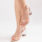 TACÓN - FILADELFIA - 7.5 - CUERO NUDE - CALZADO CACHATINA