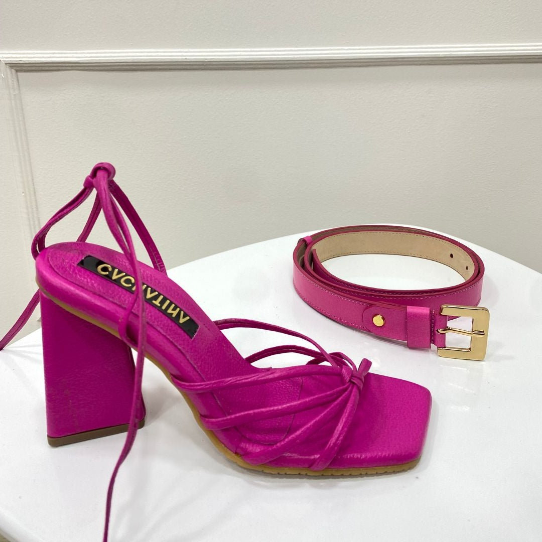 TACÒN - GIGIFAY - 7.5 - CUERO FUCSIA - CALZADO CACHATINA