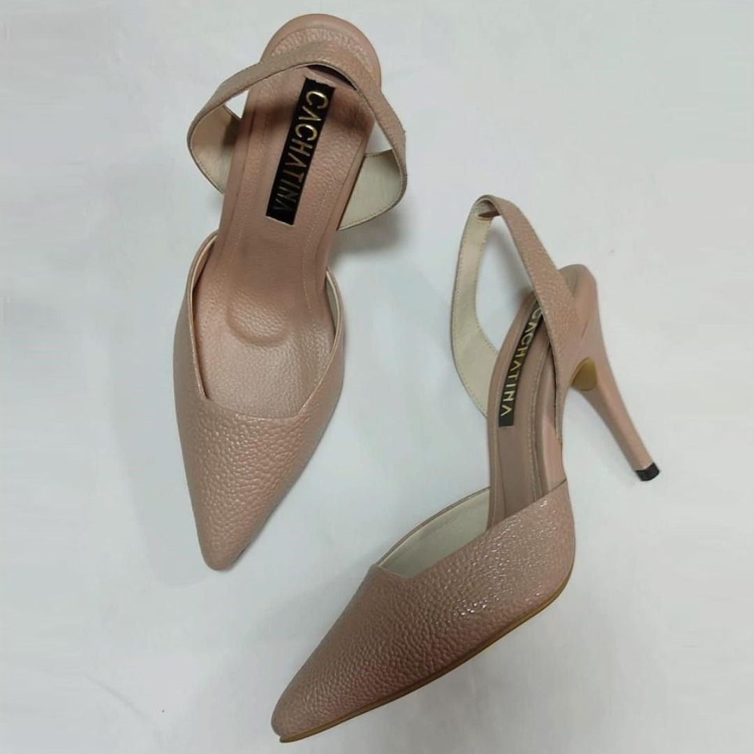 TACÒN - KAPRINA - 8.5 - CUERO TAUPE - CALZADO CACHATINA