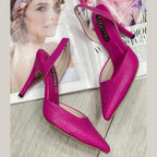 TACÒN - KAPRINA - 8.5 - CUERO FUCSIA - CALZADO CACHATINA