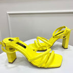 TACÒN - KOREA - 7.5 - CUERO AMARILLO - CALZADO CACHATINA