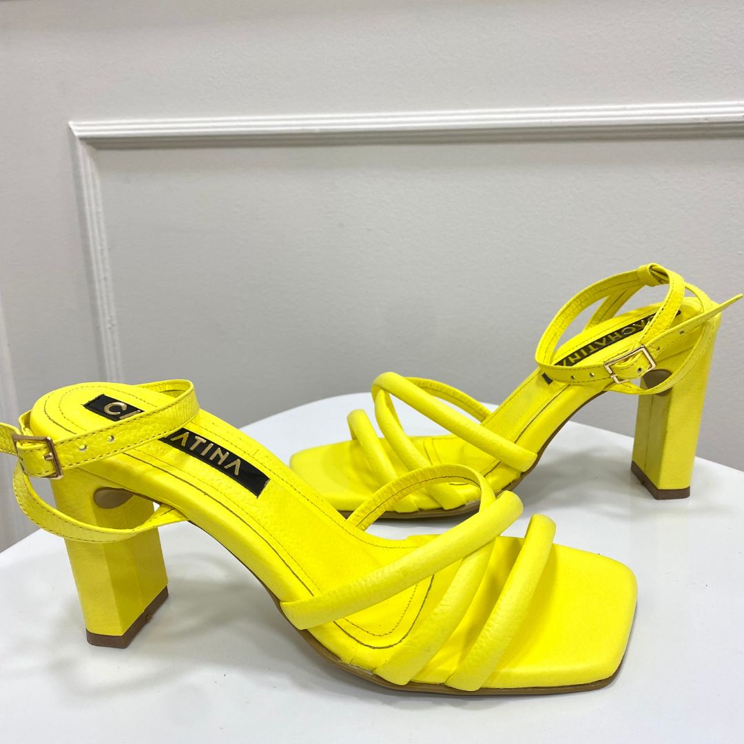TACÒN - KOREA - 7.5 - CUERO AMARILLO - CALZADO CACHATINA