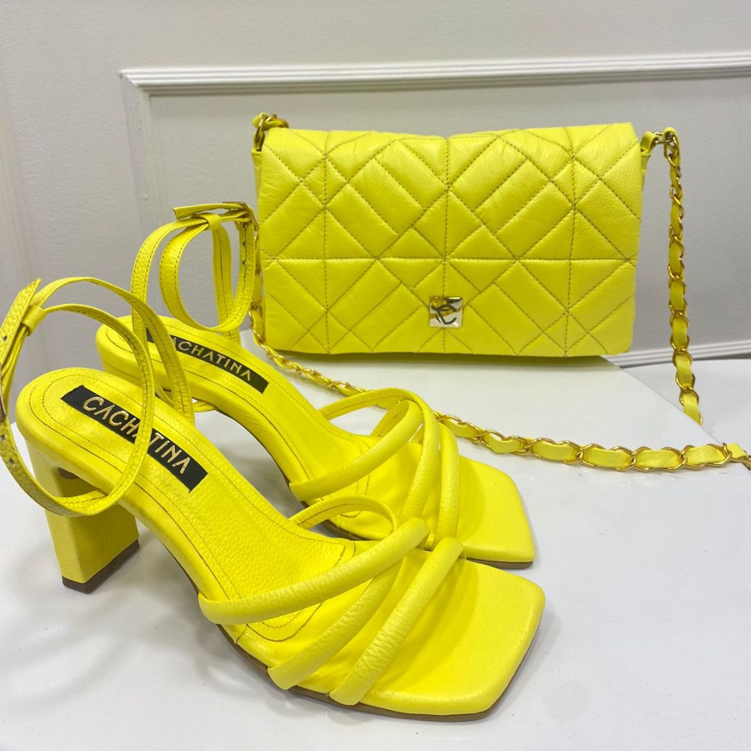 TACÒN - KOREA - 7.5 - CUERO AMARILLO - CALZADO CACHATINA