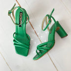 TACÒN - KOREA - 7.5 - CUERO VERDE LOZA - CALZADO CACHATINA