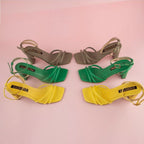 TACÒN - KOREA - 7.5 - CUERO AMARILLO - CALZADO CACHATINA