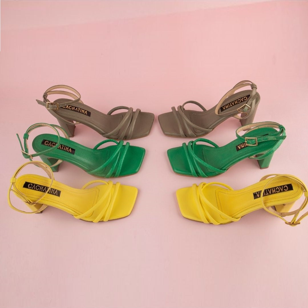 TACÒN - KOREA - 7.5 - CUERO AMARILLO - CALZADO CACHATINA
