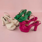 TACÒN - LETONIA - 12 CM - CUERO FUCSIA - CALZADO CACHATINA