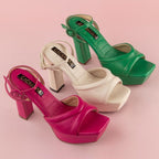 TACÒN - LETONIA - 12 CM - CUERO FUCSIA - CALZADO CACHATINA