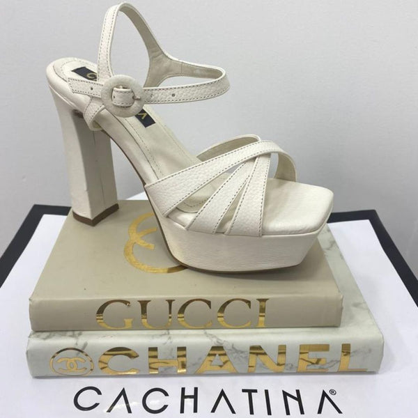 TACÒN - NAGORE - 12 CM - CUERO TALCO - CALZADO CACHATINA