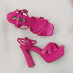 TACÒN - NAGORY - 12 CM - CUERO FUCSIA - CALZADO CACHATINA