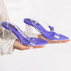 TACÓN - NEW YORK - 7.5 - CUERO AZUL BIGARA - CALZADO CACHATINA