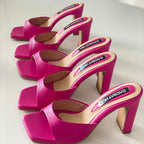 TACÒN - NICKY - 7.5 - CUERO FUCSIA - CALZADO CACHATINA