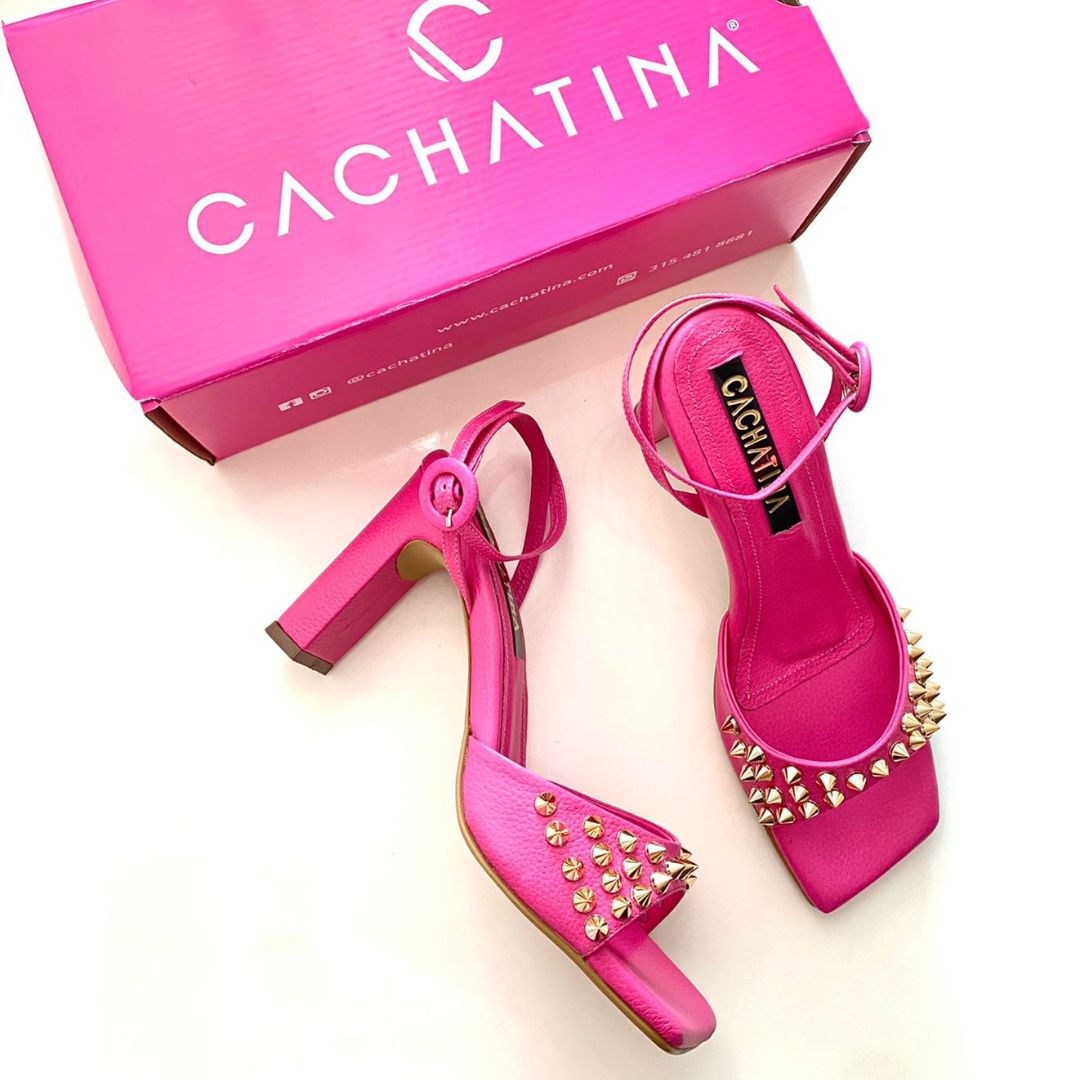 TACÒN ELEGANTE - VALKIRIA ALTURA 7 Y MEDIO - CUERO FUCSIA CALZADO CACHATINA