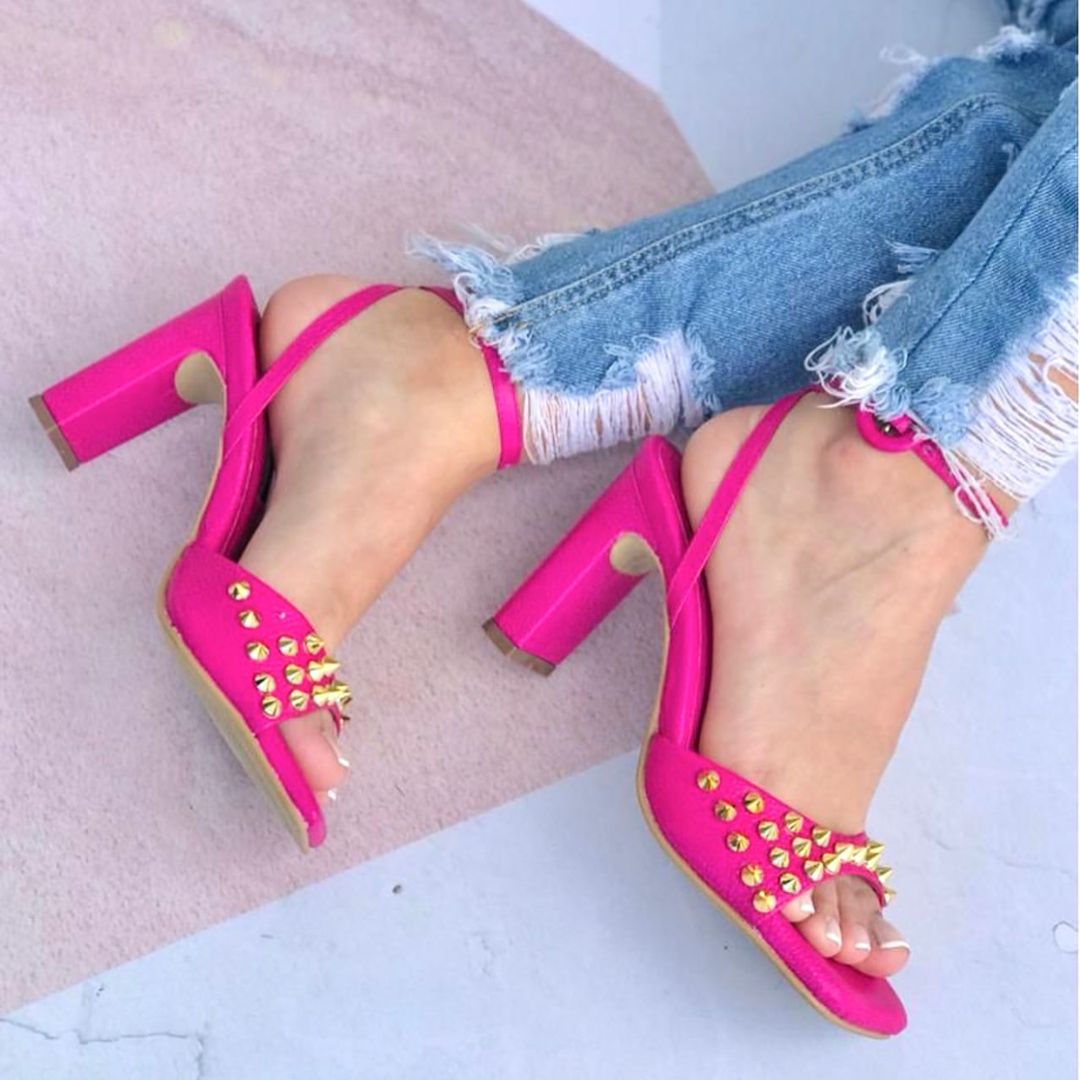 TACÒN ELEGANTE - VALKIRIA ALTURA 7 Y MEDIO - CUERO FUCSIA CALZADO CACHATINA