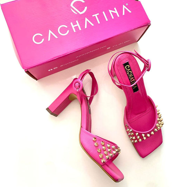 TACÒN ELEGANTE - VALKIRIA ALTURA 7 Y MEDIO - CUERO FUCSIA CALZADO CACHATINA