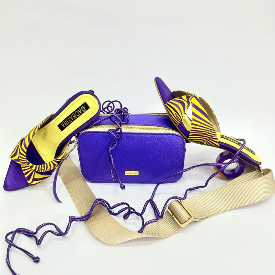 BOLSO CACHATINA - CELESTA BAG - CUERO MORADO