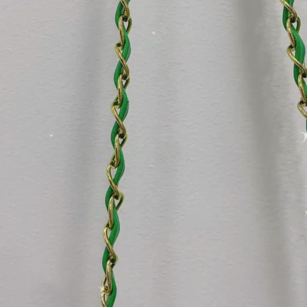 BOLSO CACHATINA - RIVER BAG - CUERO VERDE LOZA