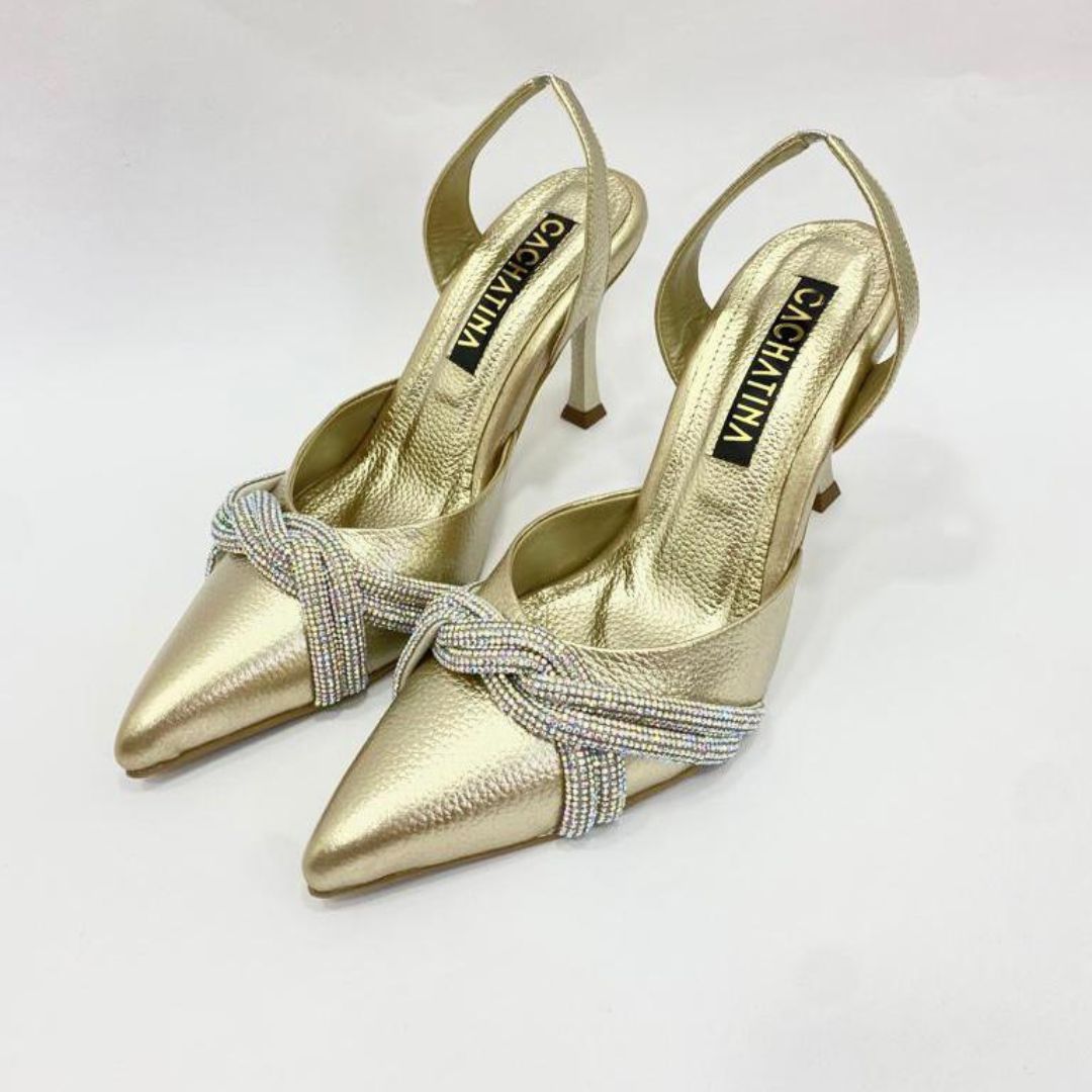 TACÒN - RISS - 7.5 - CUERO DORADO X TORNASOL - CALZADO CACHATINA