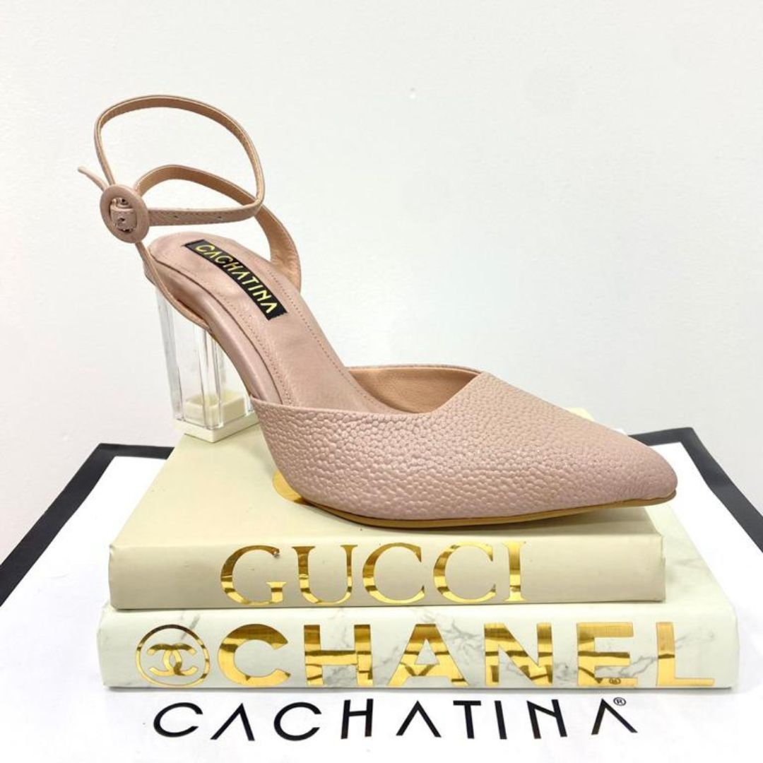 TACÓN - KALUPE - 7.5 - CUERO TAUPE - CALZADO CACHATINA