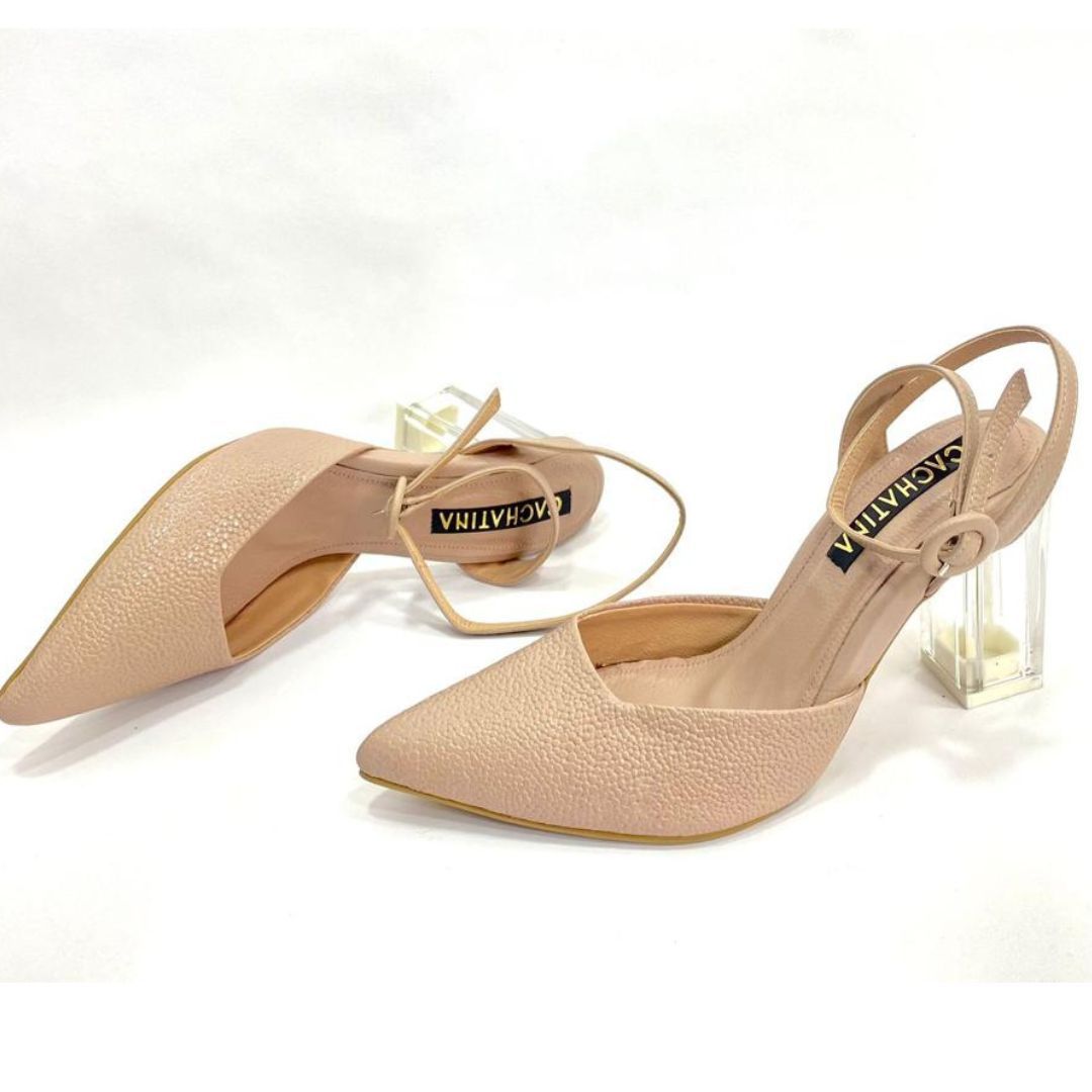 TACÓN - KALUPE - 7.5 - CUERO TAUPE - CALZADO CACHATINA