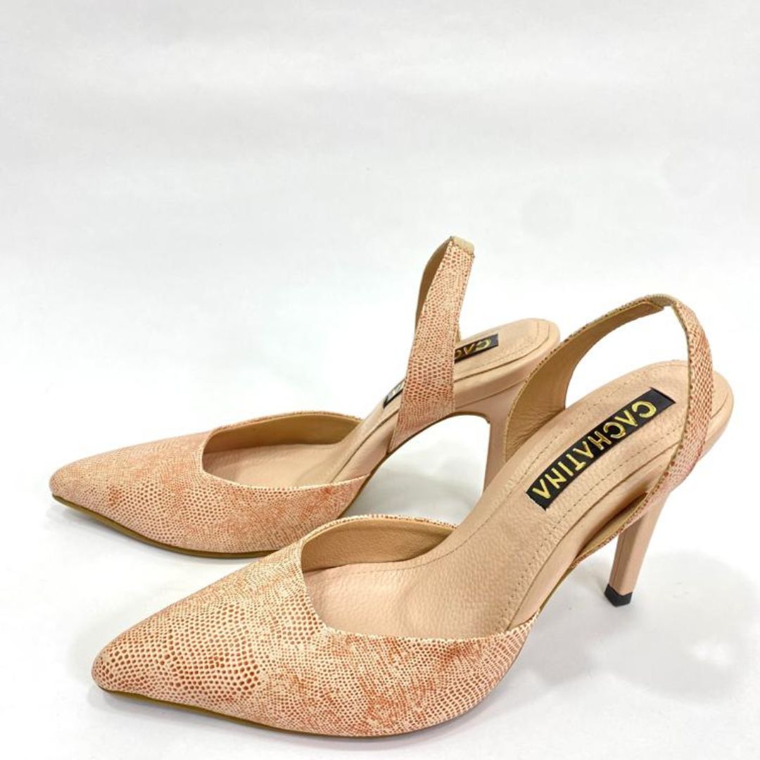 TACÒN - KAPRINA - 7.5 - CUERO DEJAVU NUDE - CALZADO CACHATINA
