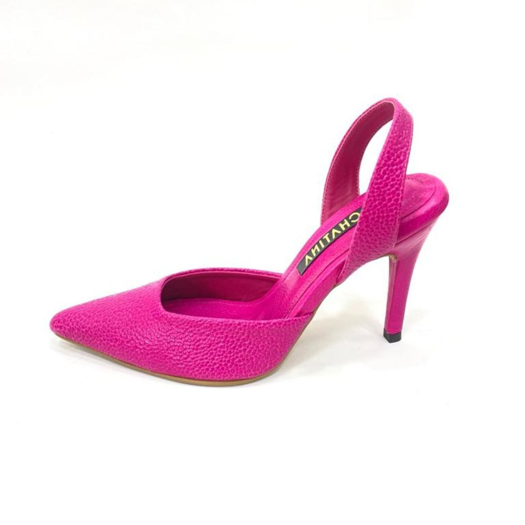 KAPRINA - CALZADO CACHATINA - ESTILETO MUJER - CUERO FUCSIA - TACON 8.5 (11 CM)