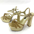 TACON - PLAYENY 12 CM  - CUERO DORADO - CALZADO CACHATINA