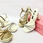 TACON - PLAYENY 12 CM  - CUERO DORADO - CALZADO CACHATINA
