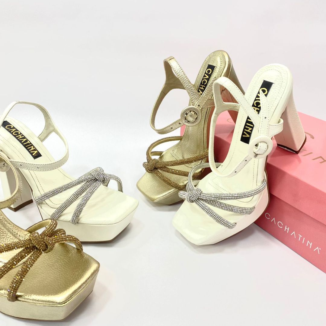 TACON - PLAYENY 12 CM  - CUERO DORADO - CALZADO CACHATINA