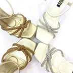 TACON - PLAYENY 12 CM  - CUERO DORADO - CALZADO CACHATINA