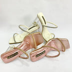 CALZADO CACHATINA - TACON MUJER - SONFAY - CUERO ORO ROSA - ALTURA 7.5 (10 CM)