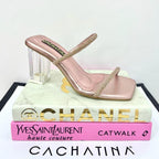 CALZADO CACHATINA - TACON MUJER - SONFAY - CUERO ORO ROSA - ALTURA 7.5 (10 CM)