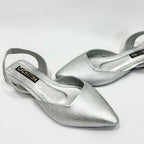 CALZADO CACHATINA - ZUECO MUJER - TEDY - CUERO PLATEADO