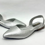 CALZADO CACHATINA - ZUECO MUJER - TEDY - CUERO PLATEADO