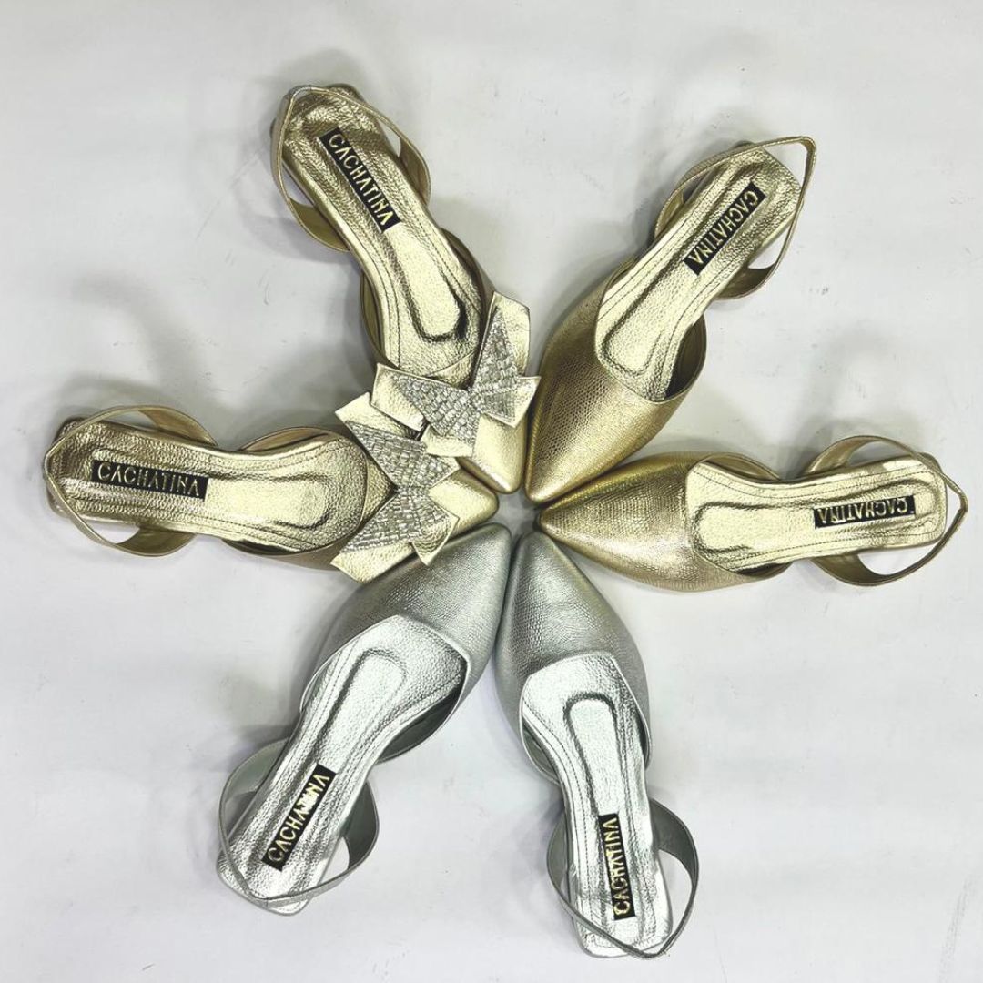 CALZADO CACHATINA - ZUECO MUJER - TEDY - CUERO DORADO